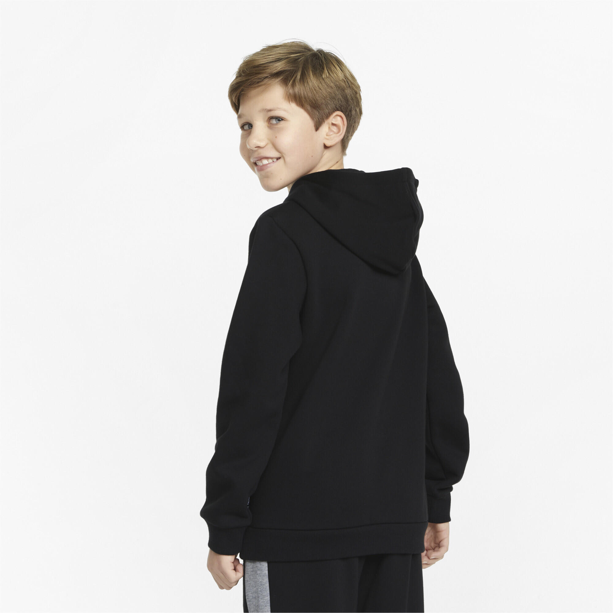 Felpa con cappuccio Essentials+ a blocchi di colore da ragazzo PUMA Black 3/6