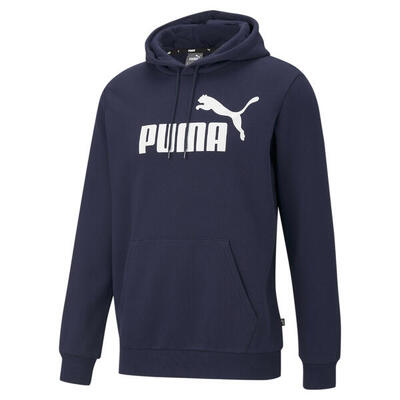 Essentials hoodie met groot logo voor heren puma peacoat blue