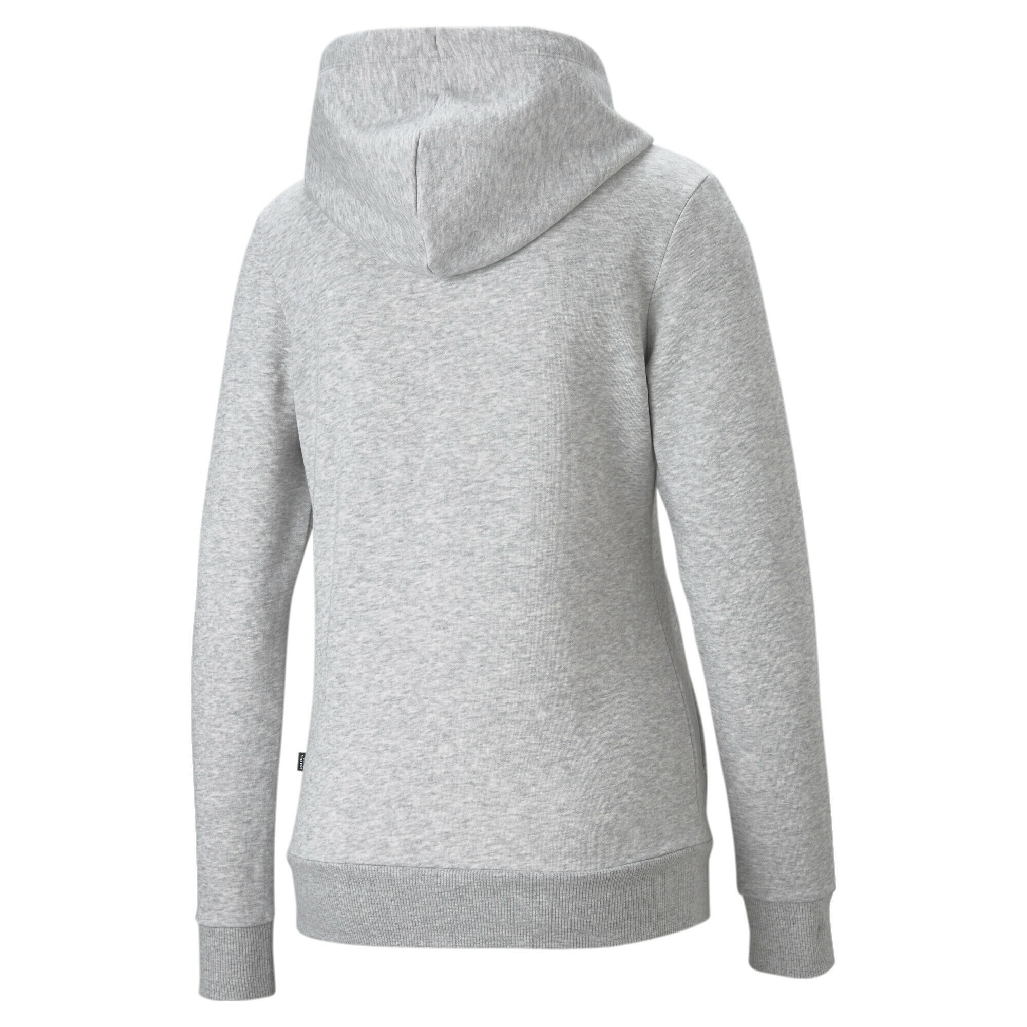 Essentials Logo Hoodie Damen PUMA Light Gray Heather 3/4