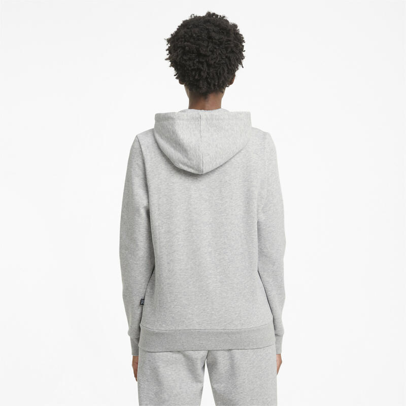 Felpa con cappuccio a zip intera Essentials da donna PUMA Light Gray Heather