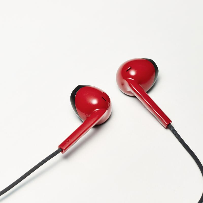 Auriculares JVC HA-F19M de botón, Micro IPX2 1m cable Rojo