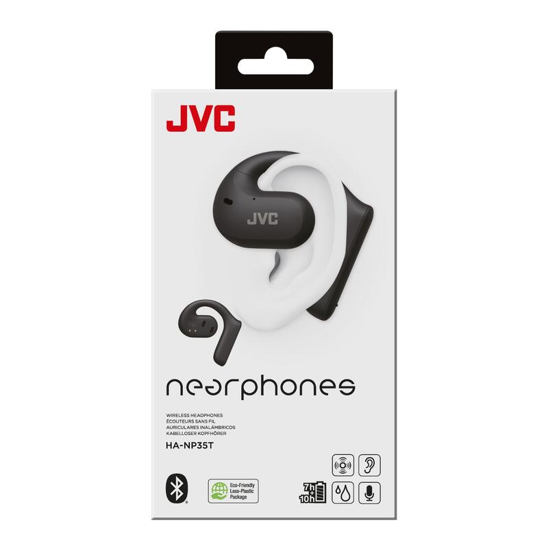 Auriculares JVC HA-NP35T abiertos Bluetooth, TrueWireless 17h Bat Negro