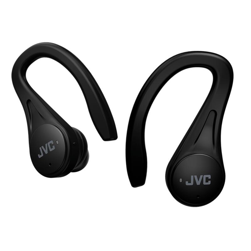  JVC HA-EC25WB - Auriculares inalámbricos deportivos con  Bluetooth con ajuste de movimiento giratorio y deslizante, a prueba de  sudor, IPX2, batería recargable de 6.5 horas, micrófono y control remoto  (negro) 