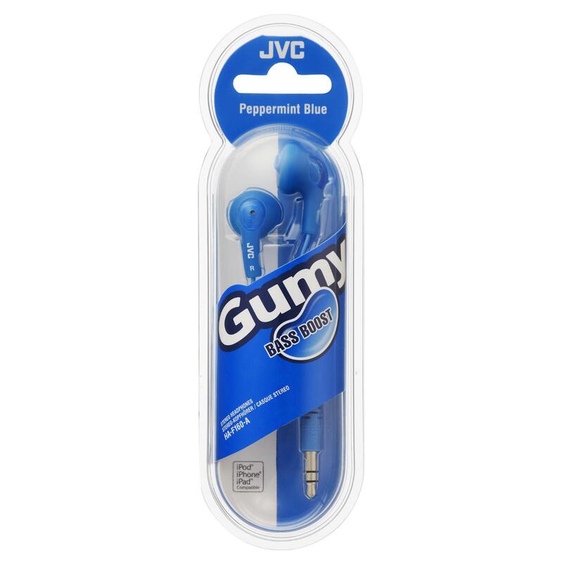 Auriculares JVC HA-F160 botón Cable 1m Cuerpo de caucho - Máximo confort Azul