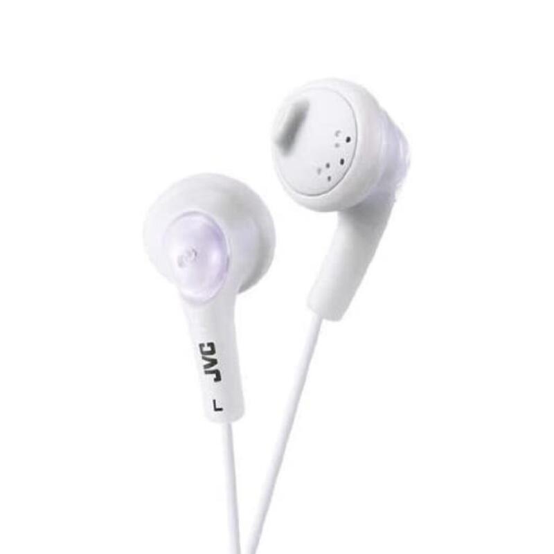 Auriculares JVC HA-F160 botón Cable 1m Cuerpo de caucho - Máximo confort Blanco