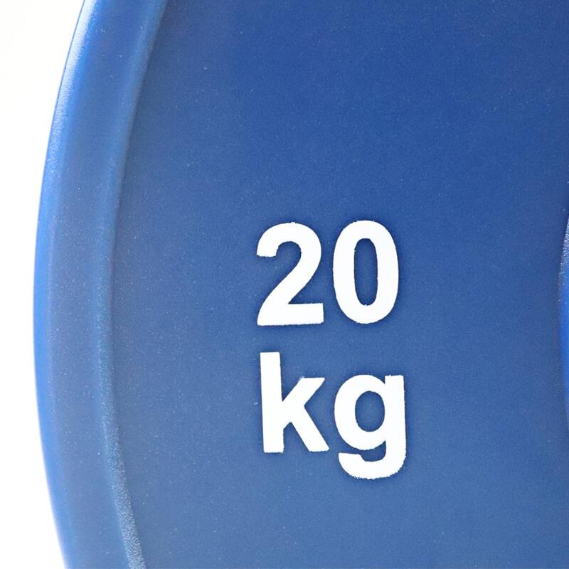 Disco bumper olímpico de halterofilia 20 kg Azul Viok Sport