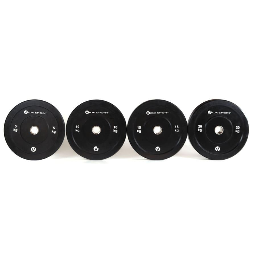 Disco olímpico bumper negro de halterofilia 5kg Viok Sport 2/5