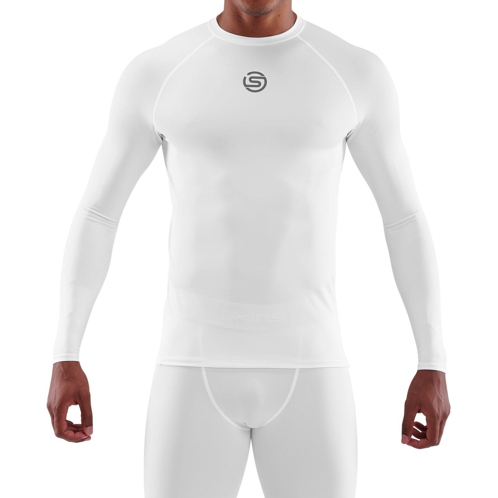 White nike long deals sleeve compression shirt