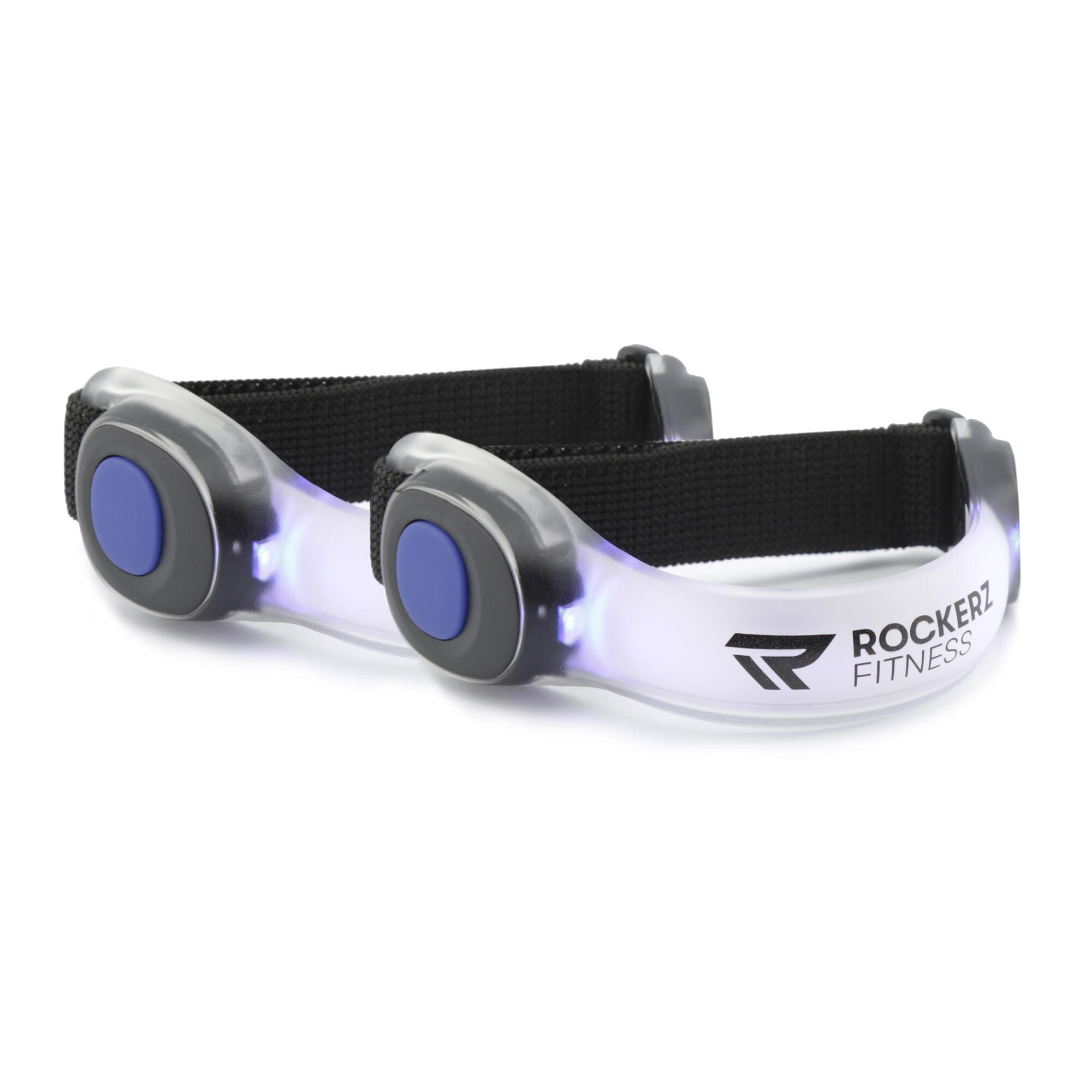 ROCKERZ FITNESS Illuminazione da corsa - Luci da corsa con batterie - Set di 2 - Colore: Blu