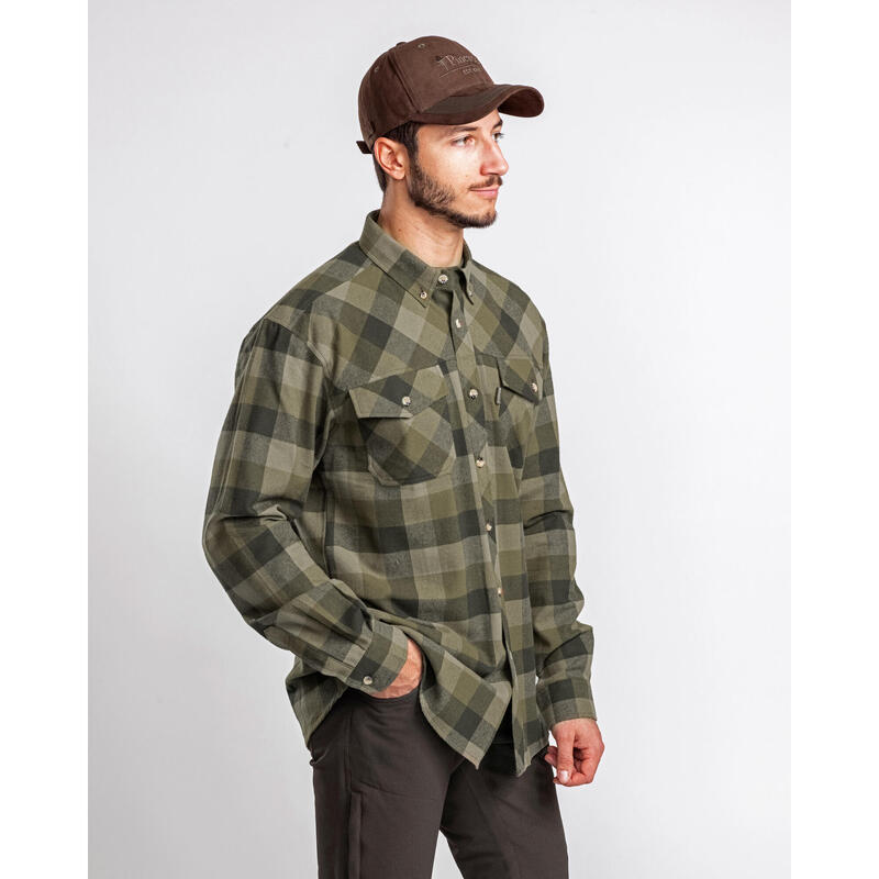 Pinewood Lumbo Shirt - Olive/Brun Daim