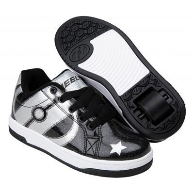 HEELYS Split Stars Black/Silver Kids Heely Shoe