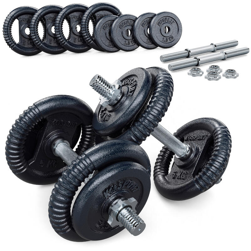 Set dumbbells met 34 kg I Set van 2 dumbbells voor krachttraining