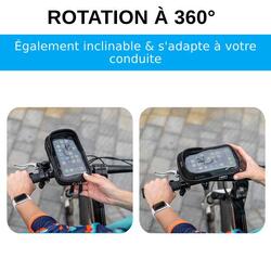Support Téléphone Vélo Etanche APERIL - Rotation 360° - Pour