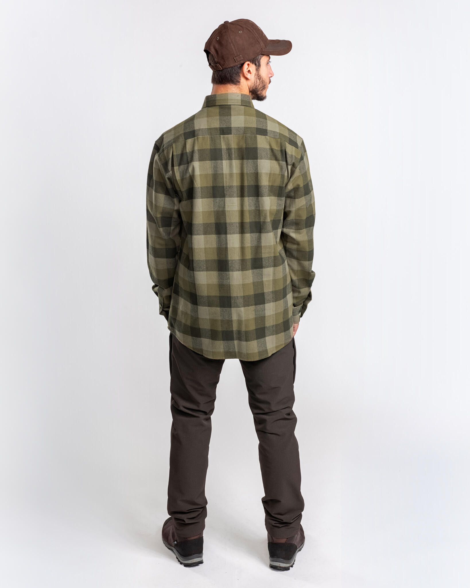 Pinewood Lumbo Shirt - Olive/Brun Daim 3/7