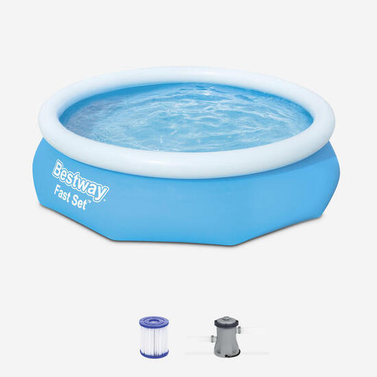 Bestway Piscine gonflable ronde Bestway Fast Set 305 x 76 cm bleu