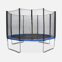 Trampoline Ø370cm - Saturne bleu avec son filet de protection - Trampoline de