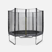 Trampoline Ø250cm - Pluton gris avec son filet de protection - Trampoline de