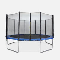 Trampoline Ø460cm - Neptune bleu avec son filet de protection - Trampoline de