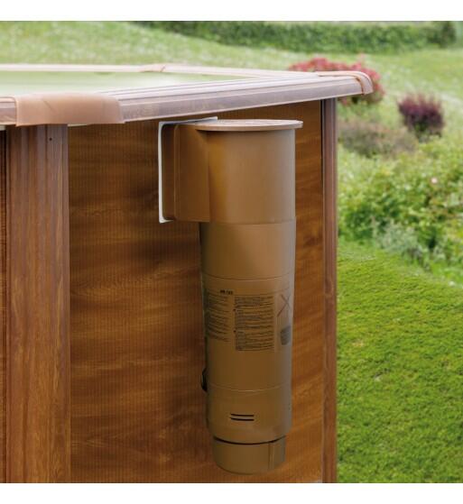 Piscina Desmontable redonda Ø 460cm y altura 120cm de acero madera GRE Sicilia 3/7