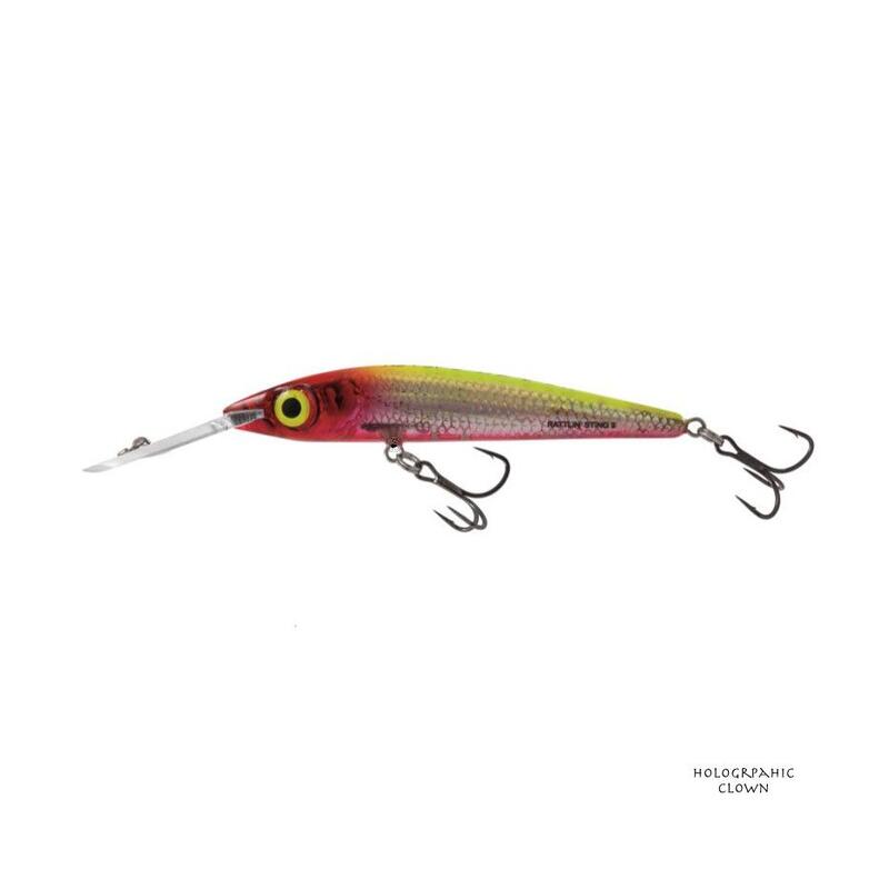 Poisson Nageur Salmo Rattlin Sting Deep Runner 9cm (HCL - Holographic Clown)