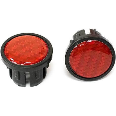 BIKE RIBBON Eind Plug Kunststof  Rood Reflecterend