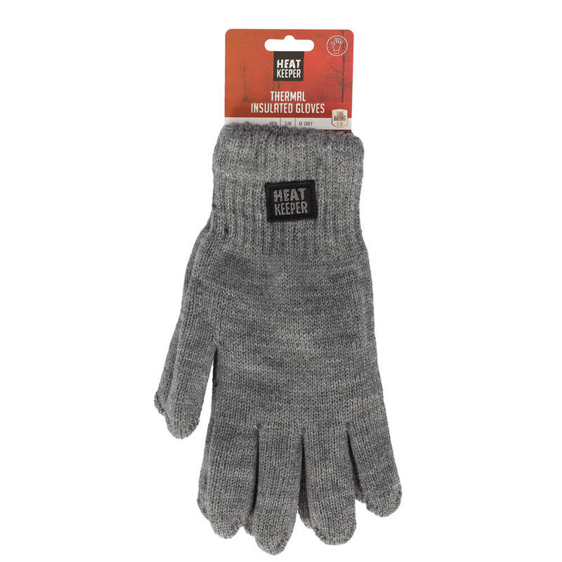 Thermo handschoenen heren - Medium Grijs- 1-Paar - Handschoenen heren winter