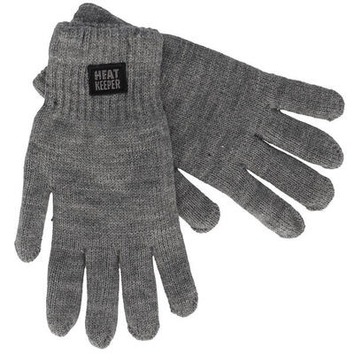 Heatkeeper heren thermo handschoenen middle grey