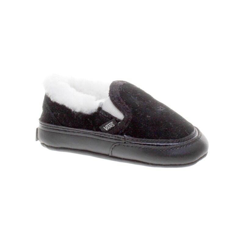 VANS Classic Slip On (Fleece) Black/Turtledove Baby Shoe KWK1CQ