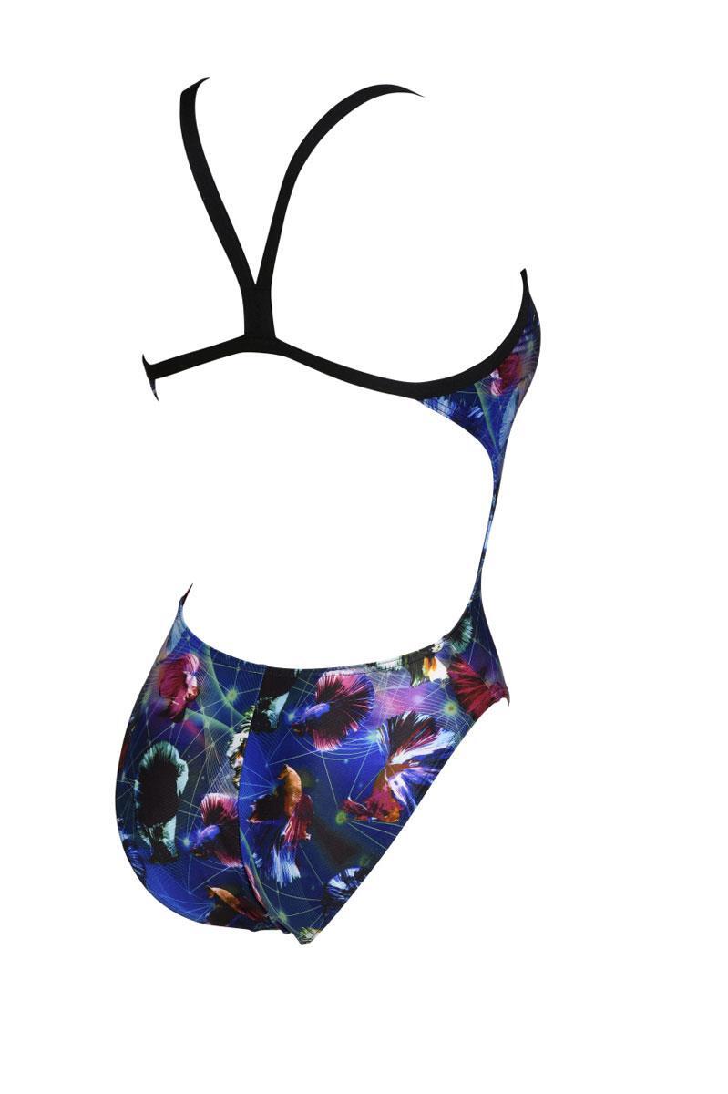 Arena Women's Allover Challenge Back Swimsuit - Black/ Multi 4/5