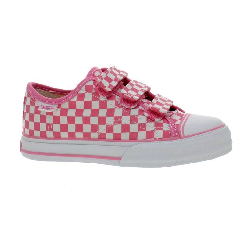 VANS Big School Aurora Pink/White Small Checkerboard Kids Shoe DWPCK1