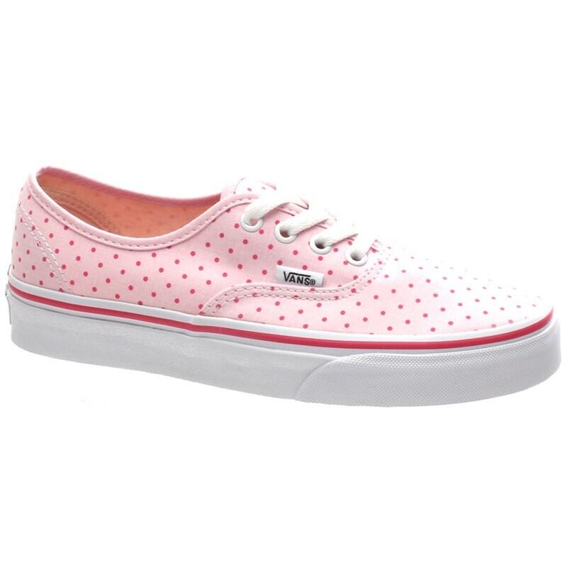 VANS Authentic (Chambray Dots) Hot Pink Shoe W4NDE5