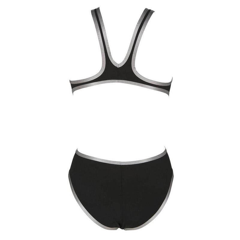 Arena Women's One Big Logo Swimsuit - Zwart / Zilver