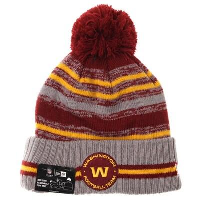 NEW ERA NFL Sideline Knit 2021 Grey Beanie - Washington Football Team