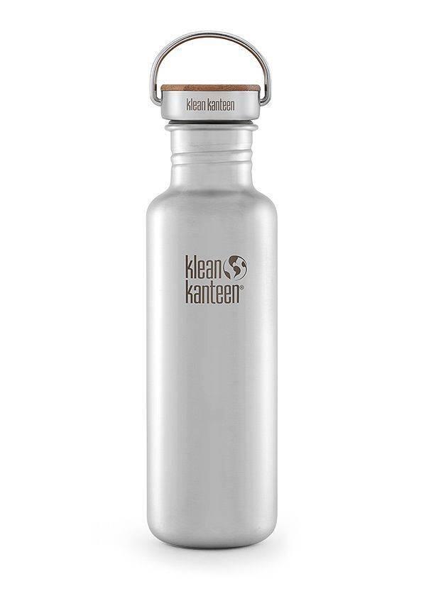 KLEAN KANTEEN Klean Kanteen Reflect 800ml Bottle Unibody Bamboo Cap Brushed Stainless