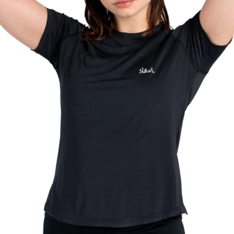 Koszulka do biegania damska Slavi Classic Black