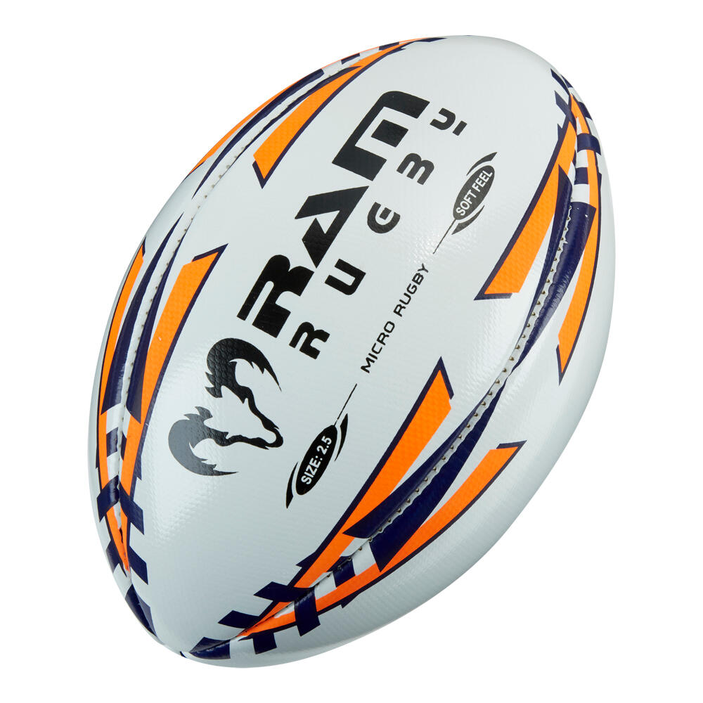 RAM RUGBY Micro Rugby - Soft Feel Ball - Size 2.5