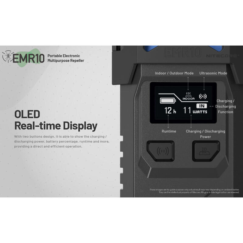 EMR10 Portable Electronic Multipurpose Repeller /  Multipurpose Repel / Black
