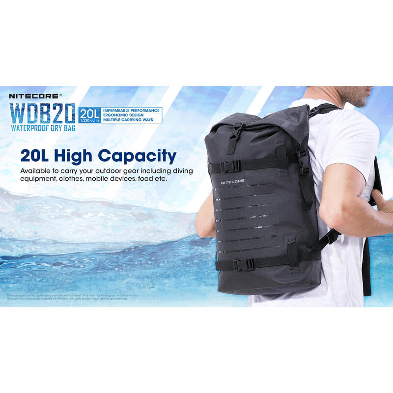 WDB20 / Waterproof Dry Bag 20L / Black