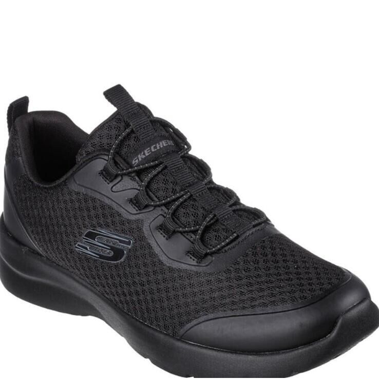 SKECHERS Girls Dynamight 2.0 Social Orbit Trainers (Black)