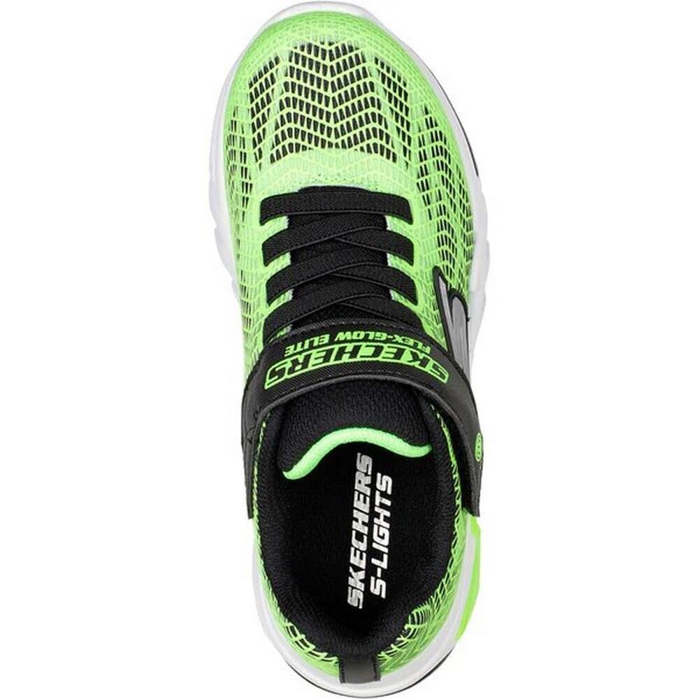 Boys FlexGlow Elite Vorlo Trainers (Lime/Black) 2/4