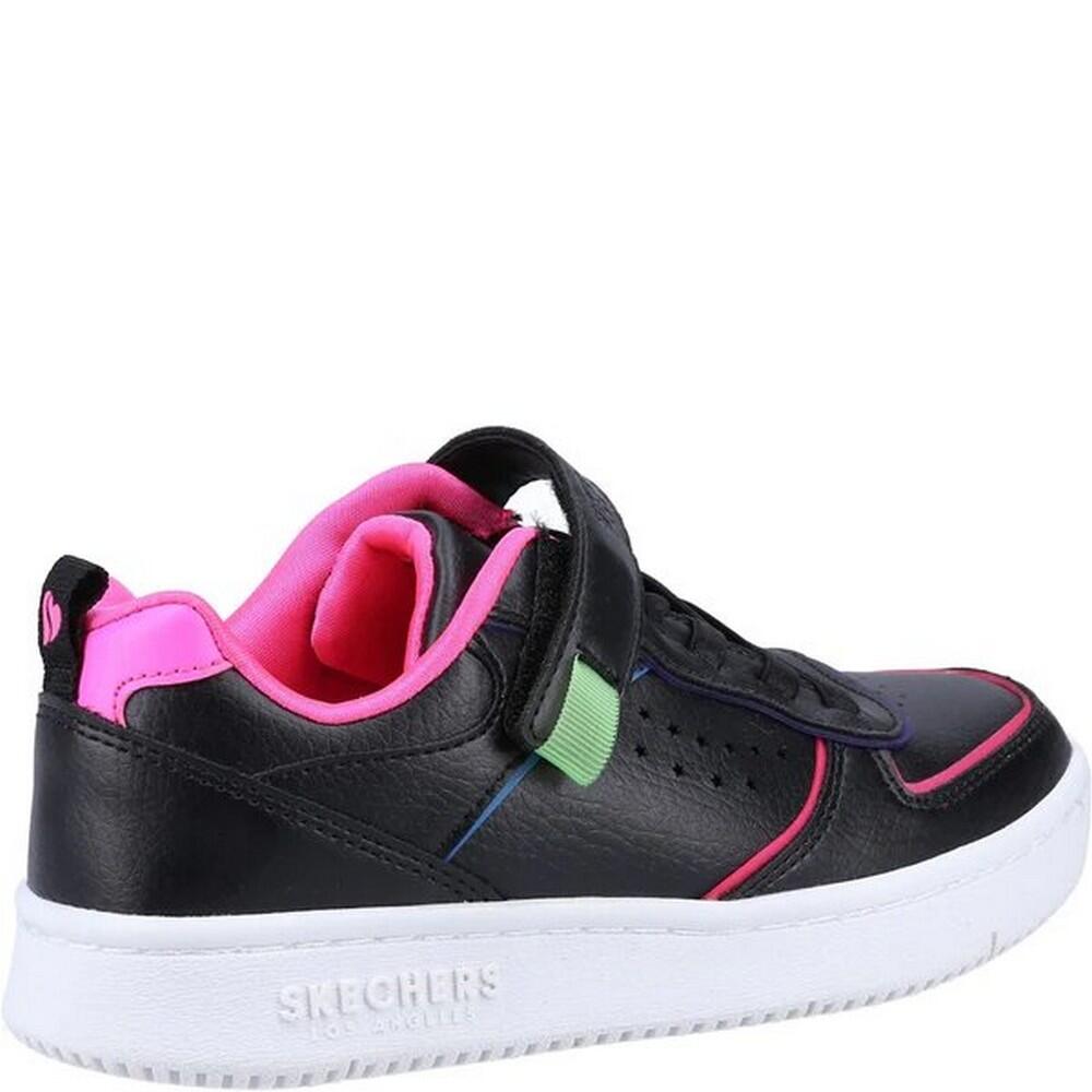 Scarpe da ginnastica COURT SQUAD COLOR REMIX da ragazza (nero/rosa)