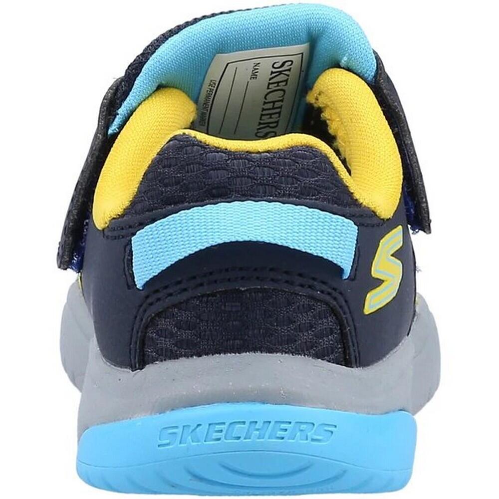 Boys Mighty Toes Lil Tread Trainers (Navy/Yellow) 2/4