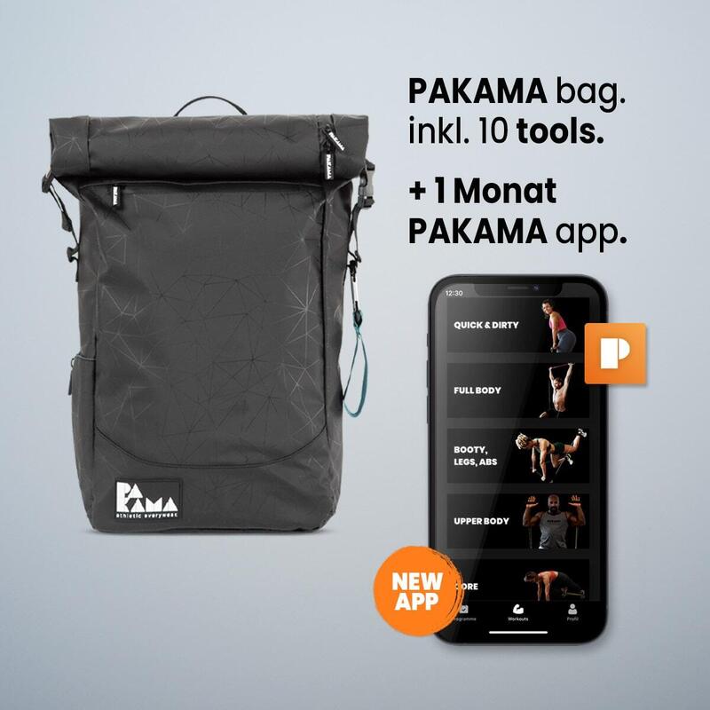 PAKAMA Fitness-Rucksack (inkl. App) - Das Fitnessstudio zum Mitnehmen