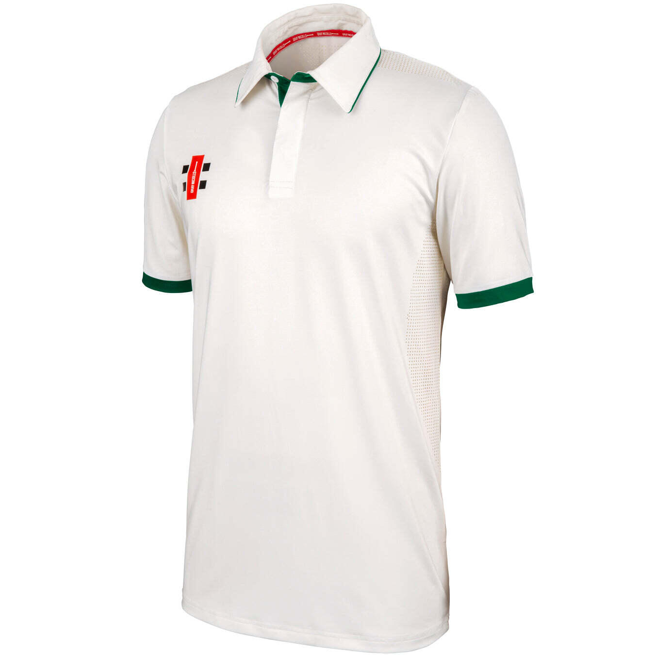 Pro Performance S/S Playing Shirt,Ivory/Green,Adult 3/3
