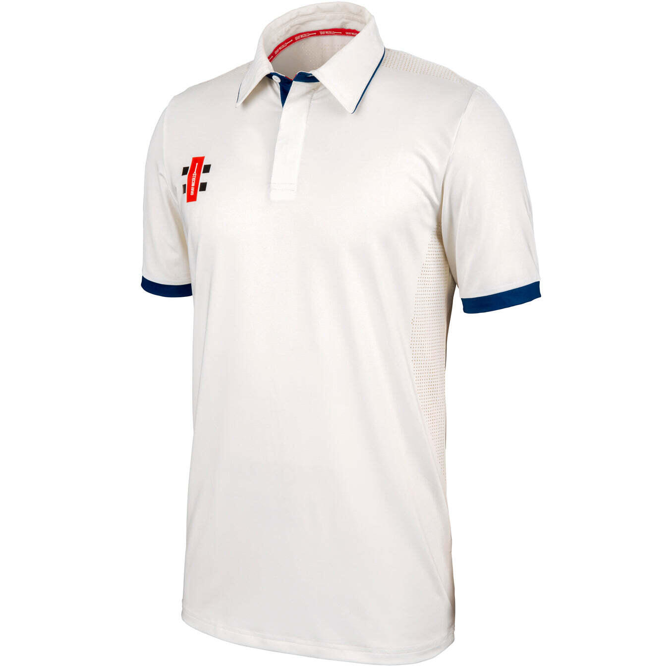 Pro Performance S/S Playing Shirt,Ivory/Navy,Junior 3/3