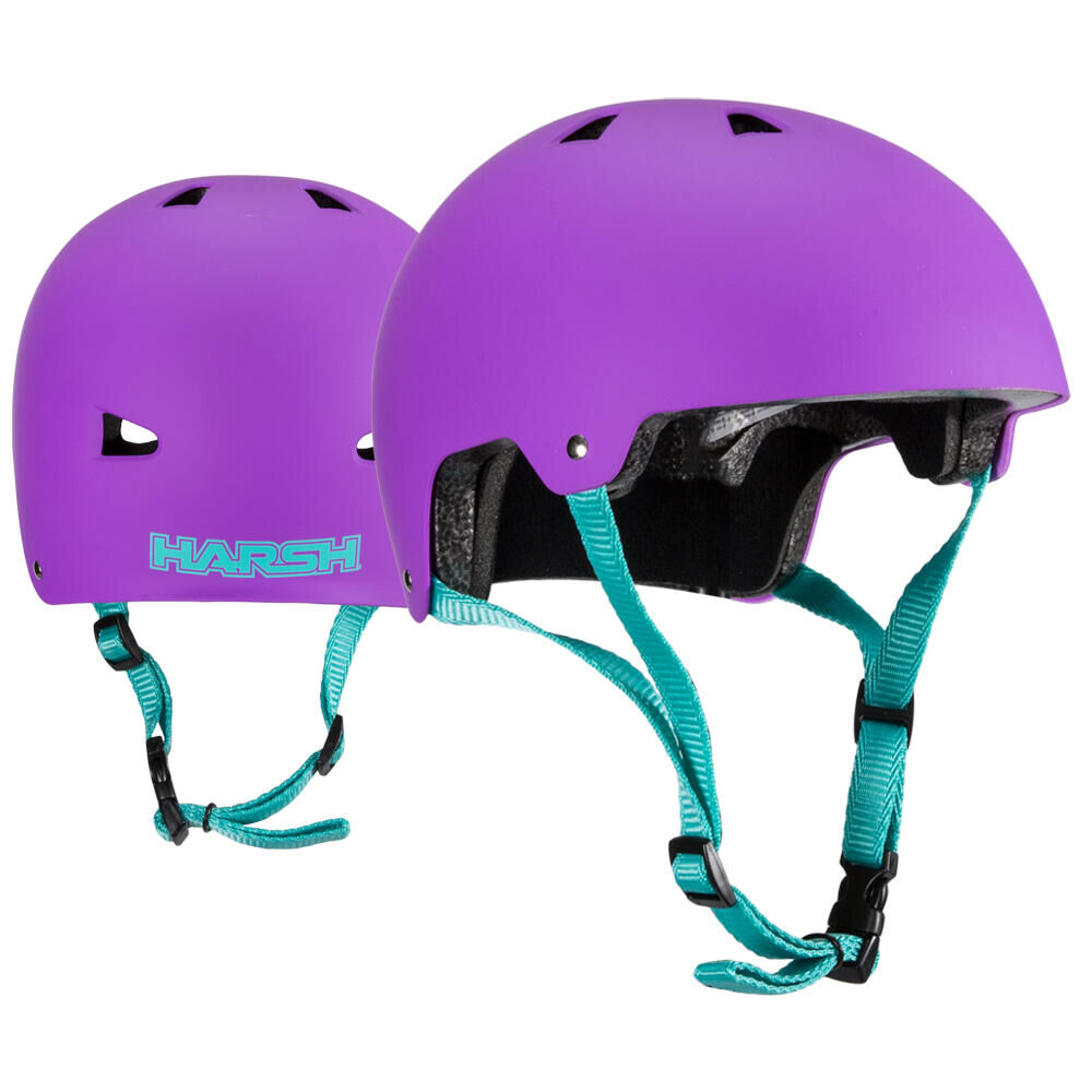 HARSH PROTECTIVE GEAR HARSH ABS ACTION SPORTS SKATE / SKATEBOARD / SCOOTER HELMET - PURPLE