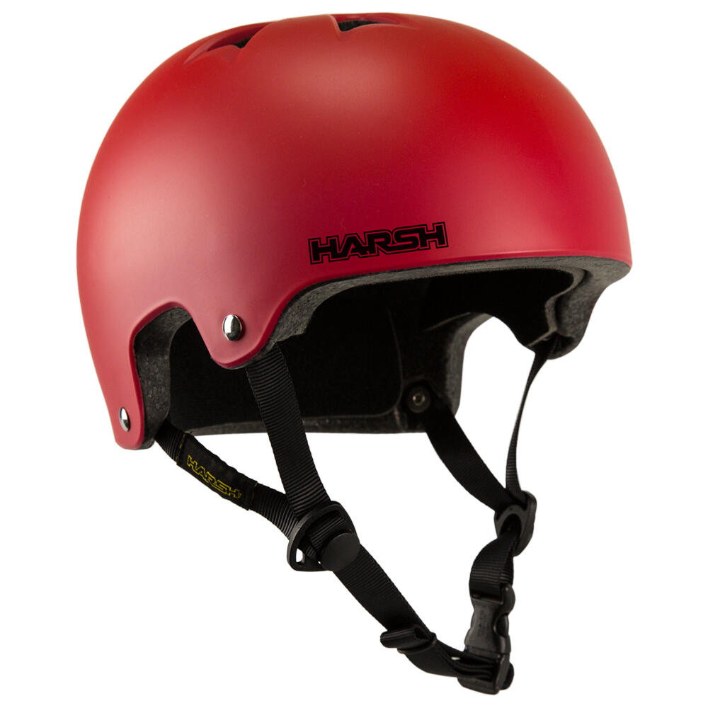 HARSH PROTECTIVE GEAR HARSH HX1 EPS LIGHTWEIGHT SKATE / SKATEBOARD / SCOOTER HELMET – RED MATT