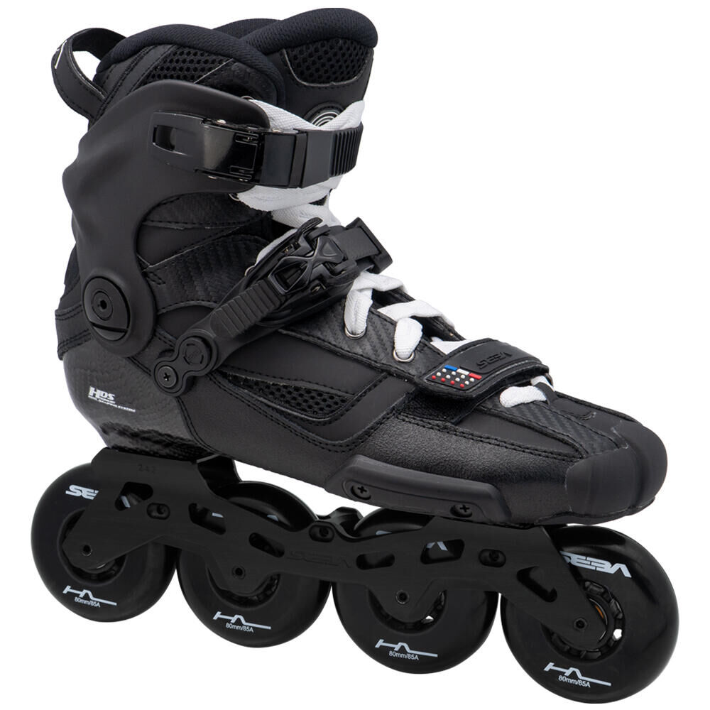 SEBA SEBA HIGH LIGHT CARBON 80 - INLINE FREESTYLE & FREERIDE SKATES - BLACK