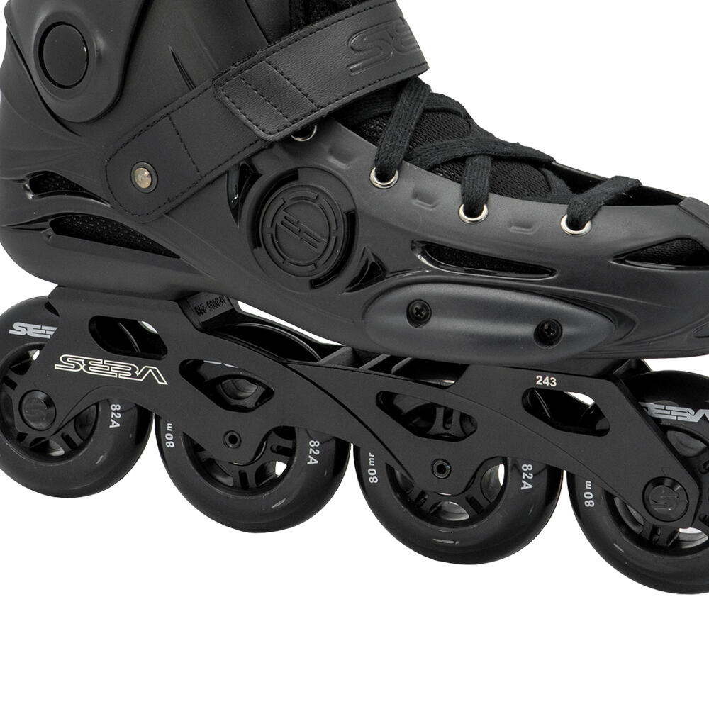 SEBA E3 80 UNISEX INLINE FITNESS, FREESTYLE & FREERIDE SKATES - BLACK 3/5