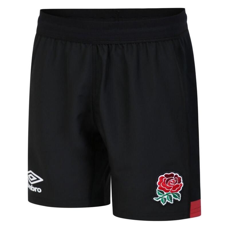 England Rugby "2223 7s Alternate" Shorts für Kinder Jungen Schwarz